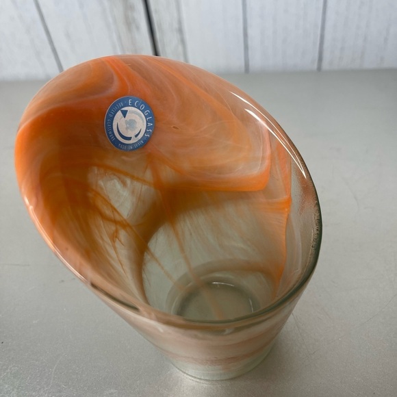 Recycled Spanish ECOGLASS GLASSWARE Candle Votive Bowl Vase Hand Blown - Picture 4 of 7